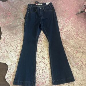 Rock & Roll Cowgirl Dark Blue Flare Jeans